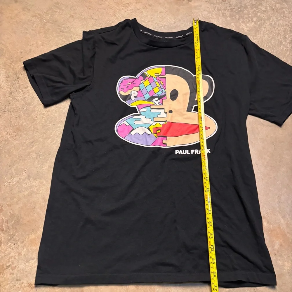 Paul Frank Graphic Black Abstract Colorful Streetwear T Shirt Mens Medium - Picture 4 of 5